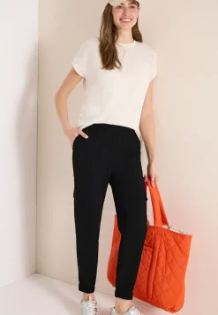 Pantalon Mid Waist Slim Leg au look cargo