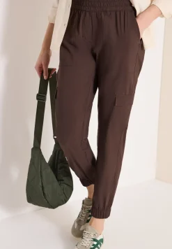 Pantalon Mid Waist Slim Leg au look cargo