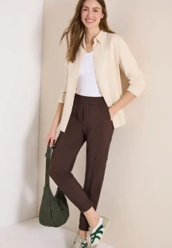 Pantalon Mid Waist Slim Leg au look cargo