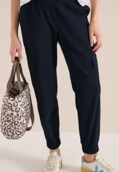 Pantalon Mid Waist Slim Leg au look cargo