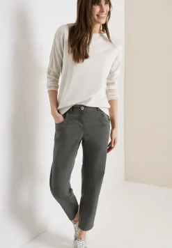Pantalon Mid Waist Slim Leg en Casual Fit