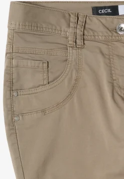 Pantalon Mid Waist Slim Leg en Casual Fit