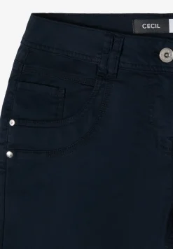 Pantalon Mid Waist Slim Leg en Casual Fit