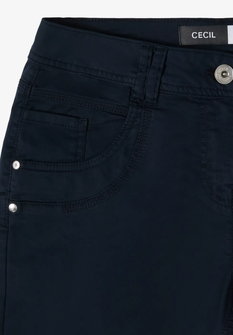 Pantalon Mid Waist Slim Leg en Casual Fit