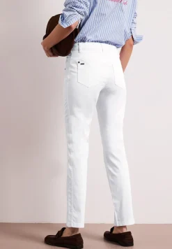 Pantalon Mid Waist Slim Leg en satin