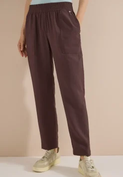 Pantalon Mid Waist Slim Leg en coupe loose