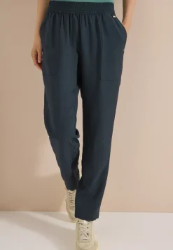 Pantalon Mid Waist Slim Leg en coupe loose
