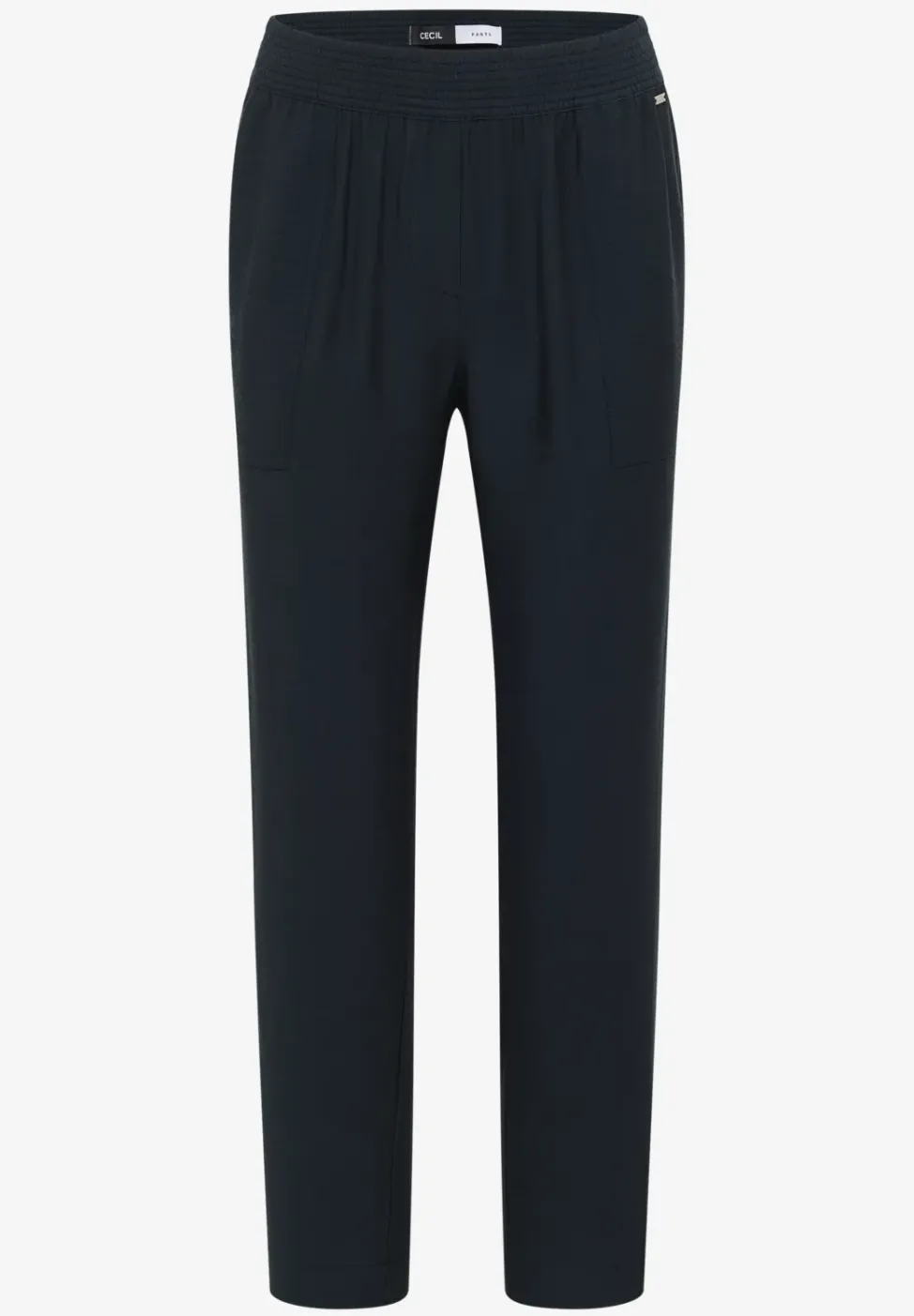 Pantalon Mid Waist Slim Leg en coupe loose