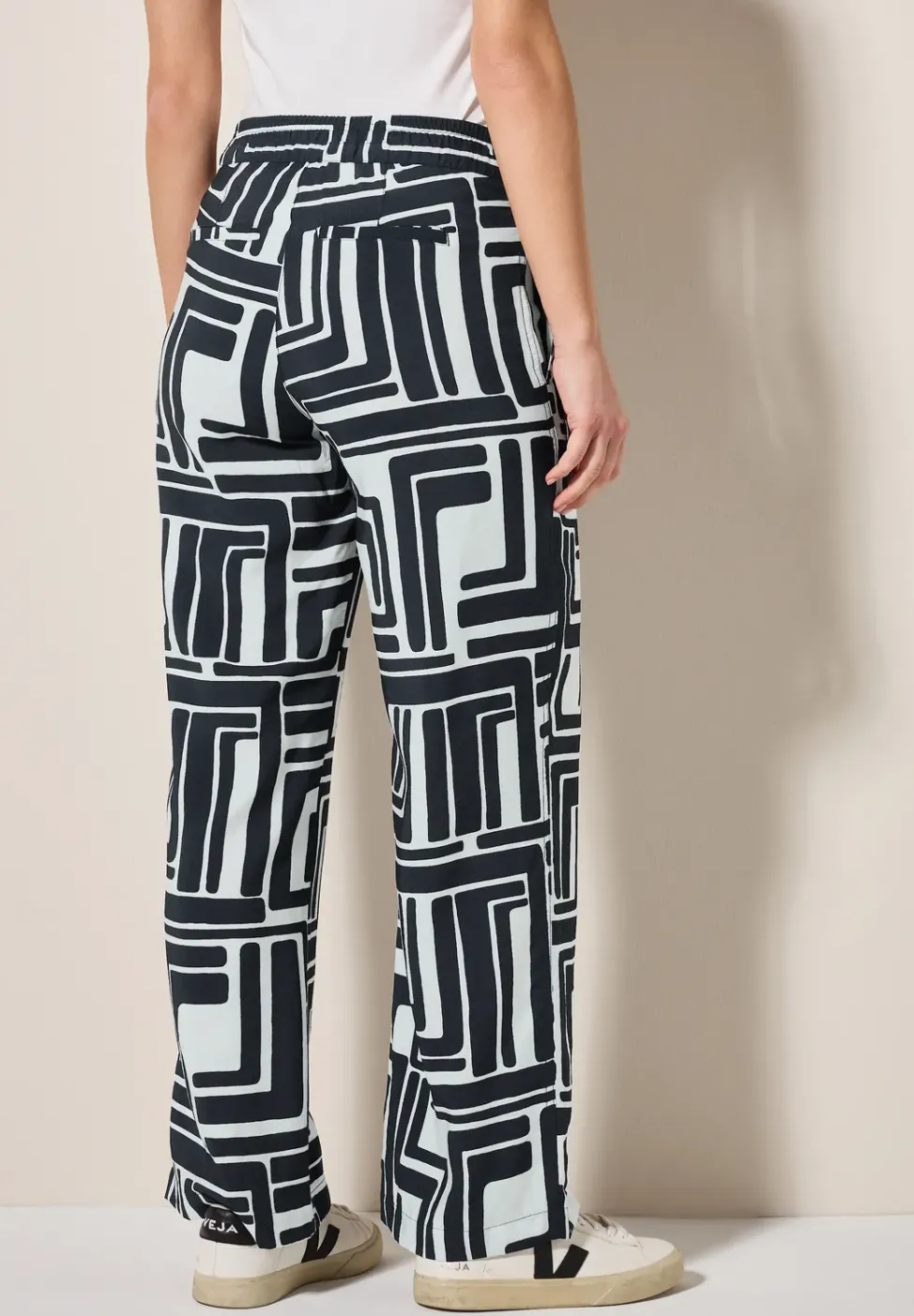 Pantalon à motifs structurés