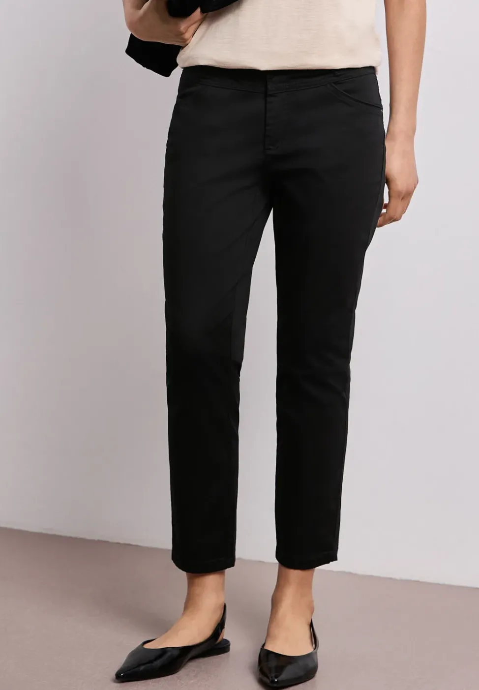 Pantalon 7/8 Slim Leg en satin