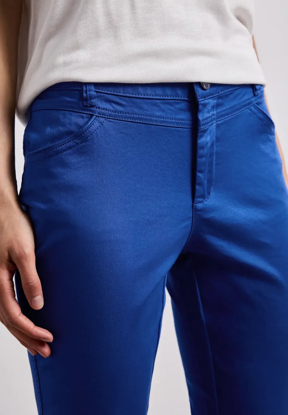 Pantalon 7/8 Slim Leg en satin