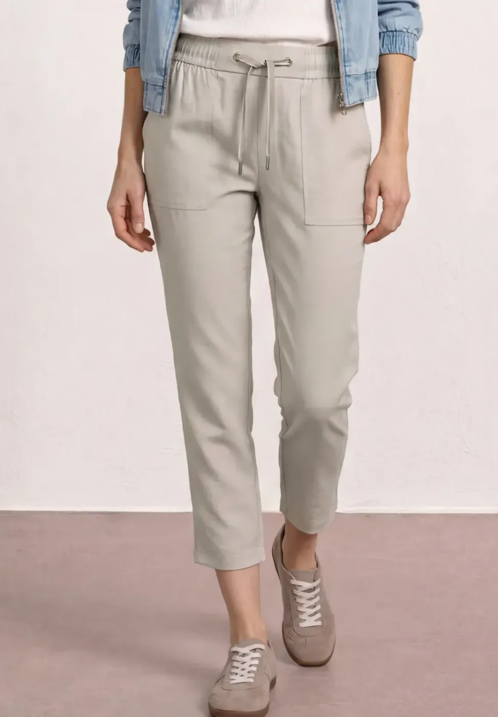 Pantalon Slim Legs à l'aspect mélangé