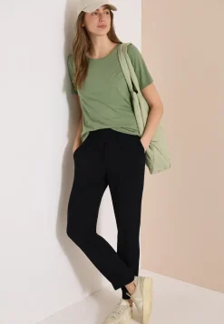 Pantalon slim structuré à coupe décontractée