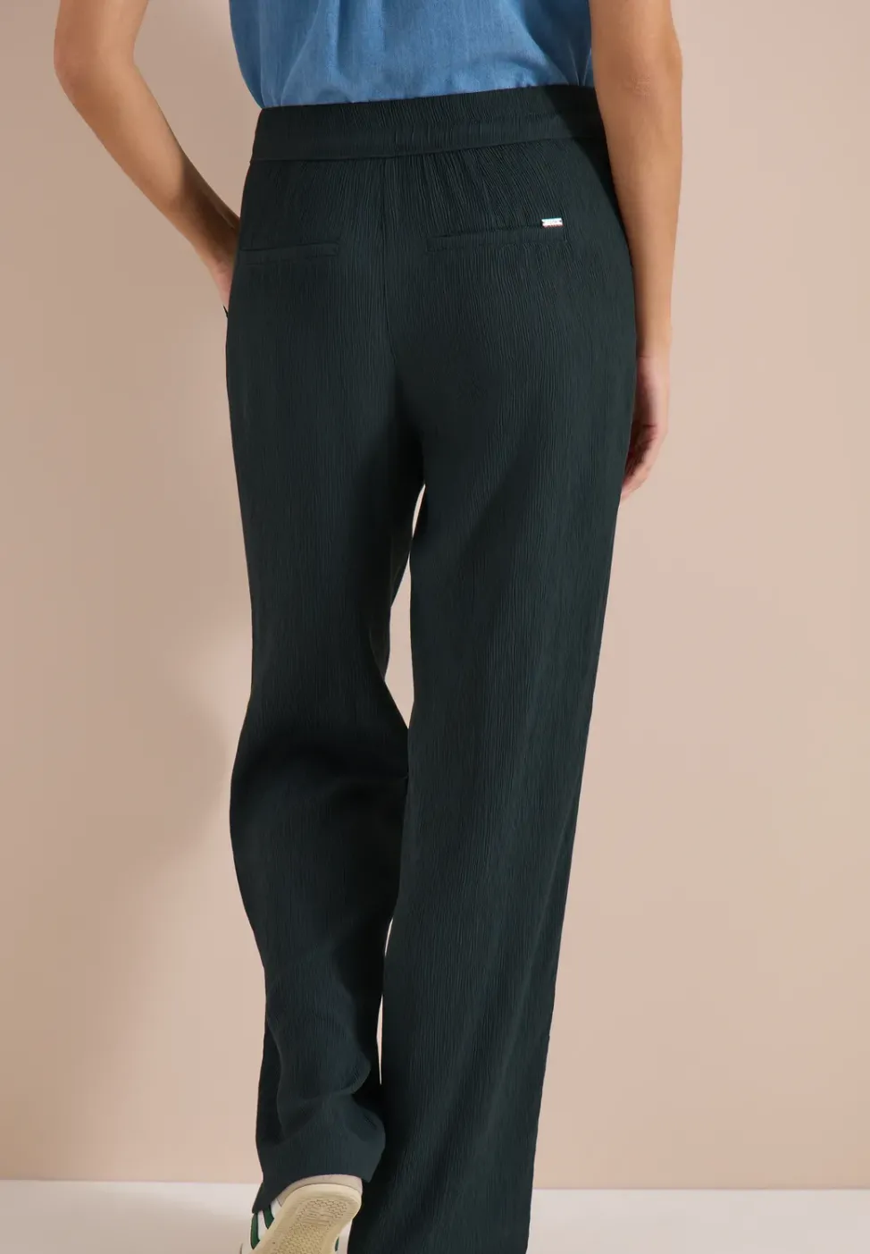 Pantalon taille haute Straight Leg en coupe loose