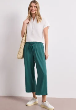 Pantalon taille haute wide leg coupe décontractée