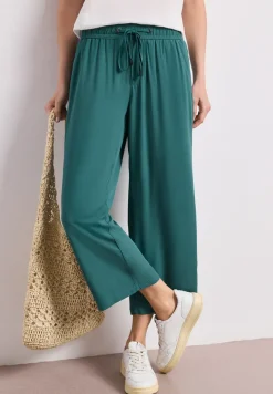 Pantalon taille haute wide leg coupe décontractée