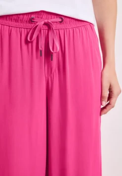 Pantalon taille haute wide leg coupe décontractée