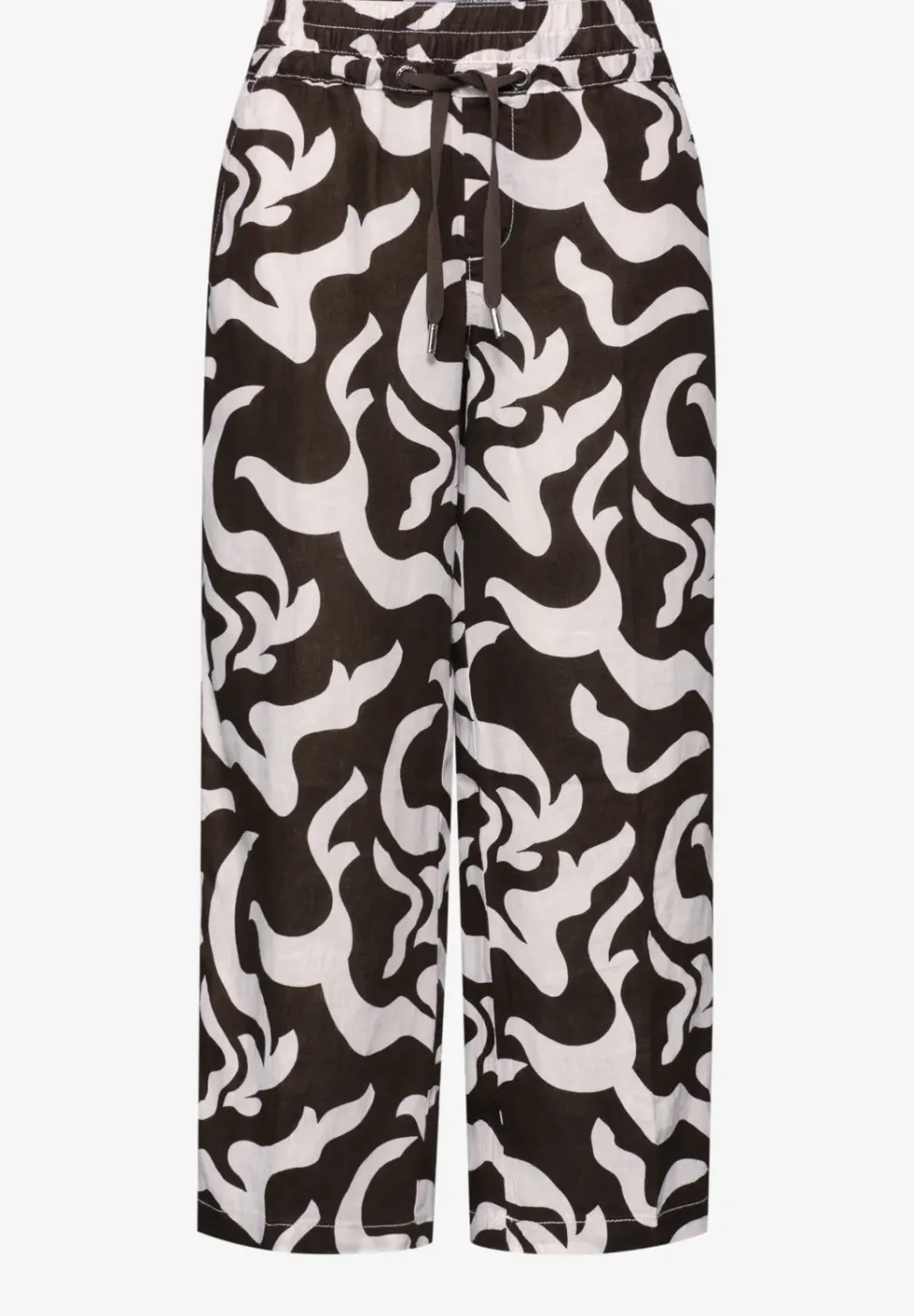 Pantalon 7/8 taille mi-haute wide leg imprimé