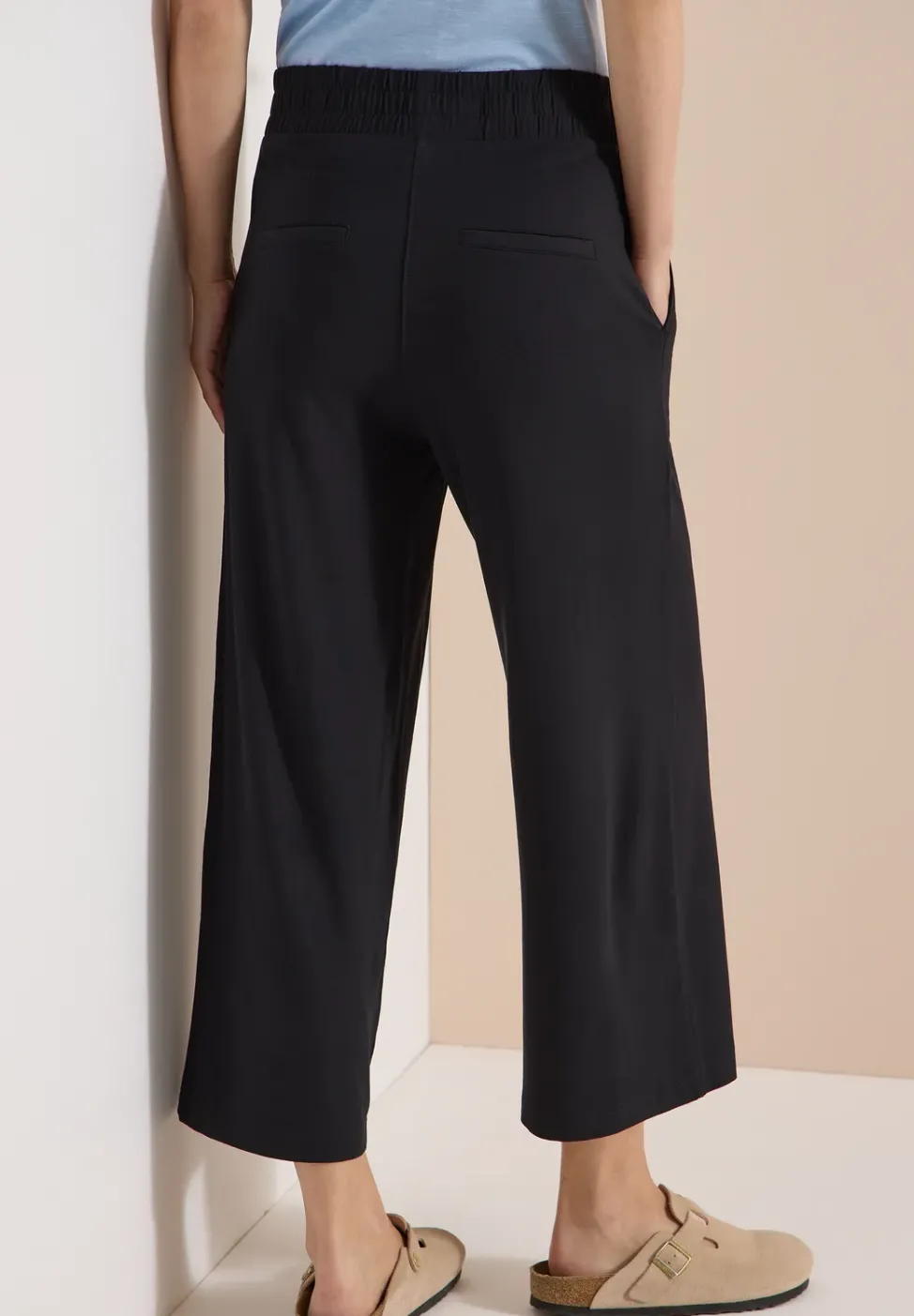 Pantalon 3/4 Wide Leg en Casual Fit