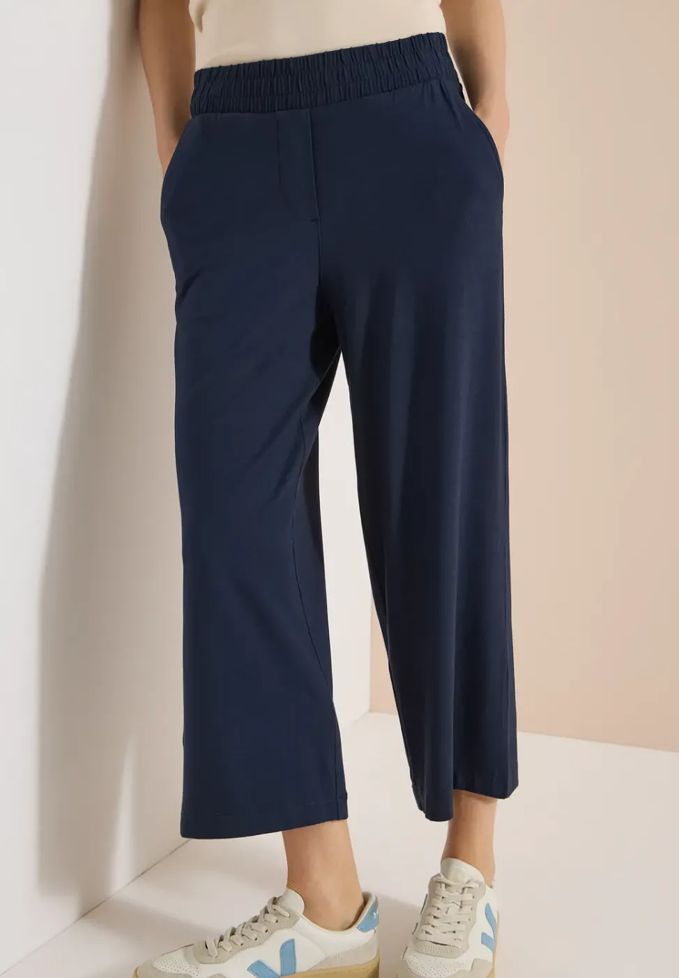 Pantalon 3/4 Wide Leg en Casual Fit