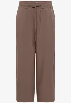 Pantalon 3/4 wide leg en coupe décontractée