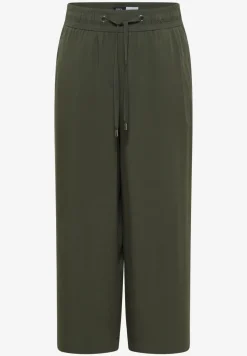 Pantalon 3/4 wide leg en coupe décontractée