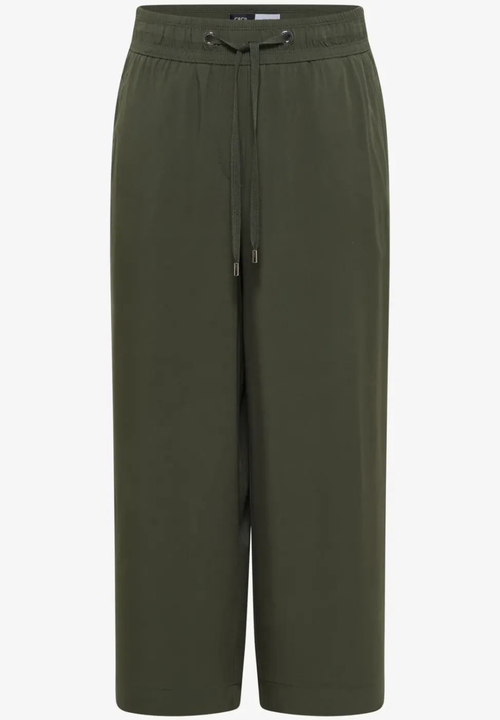 Pantalon 3/4 wide leg en coupe décontractée