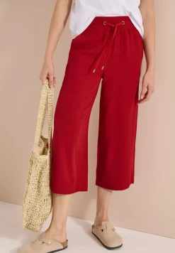 Pantalon 3/4 wide leg en coupe décontractée