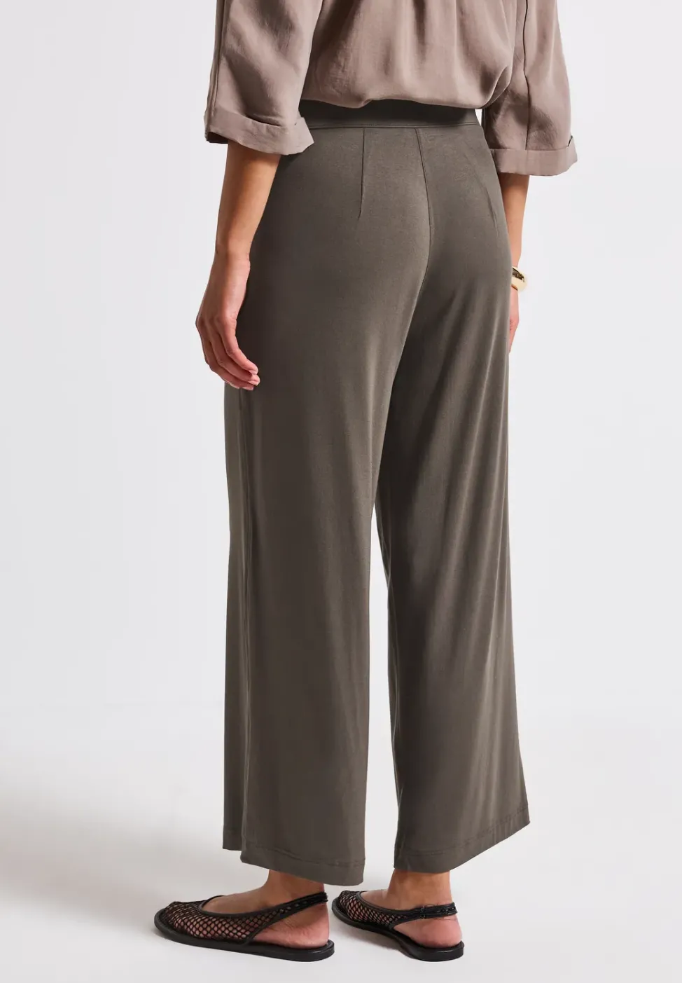 Pantalon 7/8 Wide Leg en jersey