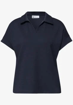 Polo à manches courtes avec détail de côtes