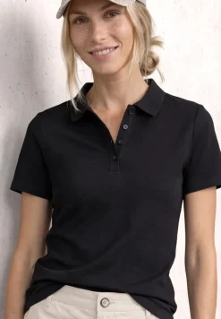 Polo à manches courtes en maille côtelée