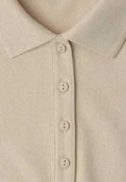 Polo à manches courtes en maille côtelée