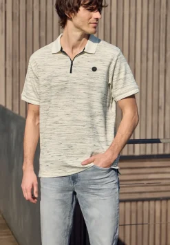 Polo à manches courtes au look space-dye