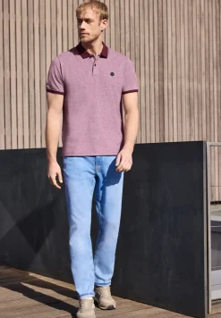 Polo à manches courtes avec détails contrastés
