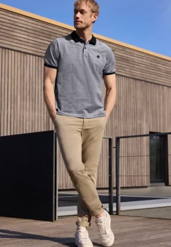 Polo à manches courtes avec détails contrastés