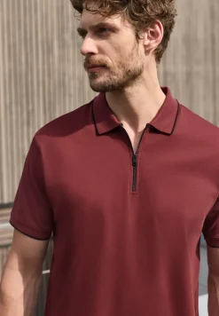 Polo à manches courtes avec fermeture zip
