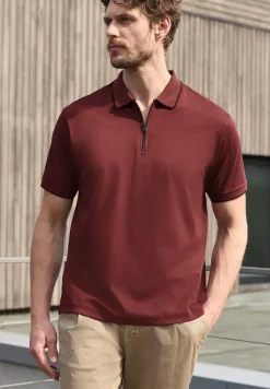 Polo à manches courtes avec fermeture zip