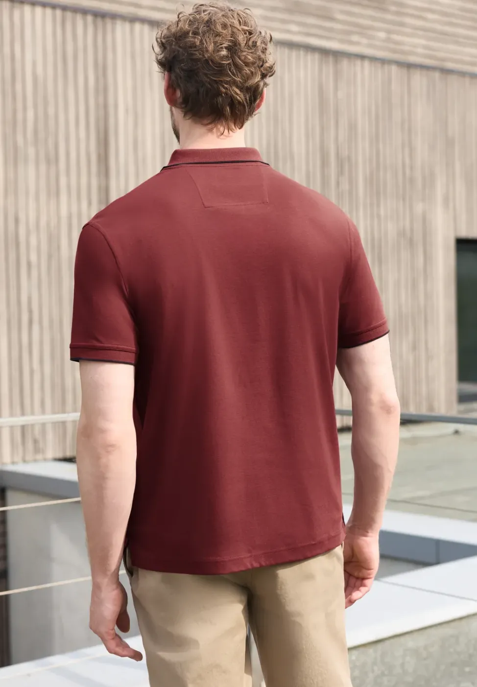 Polo à manches courtes avec fermeture zip
