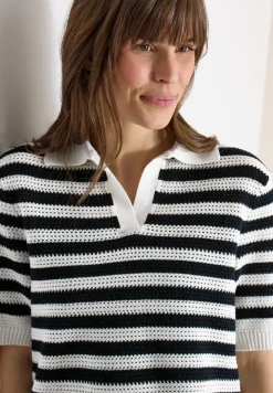 Polo à manches courtes en crochet