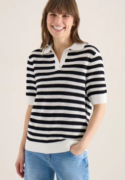 Polo à manches courtes en crochet