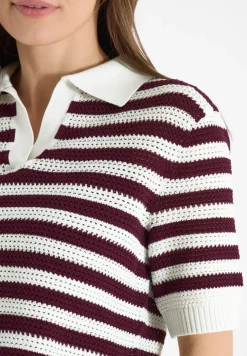 Polo à manches courtes en crochet