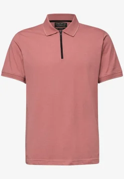 Polo à manches courtes en look mélangé