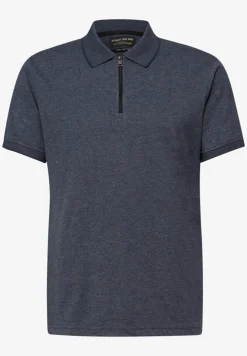 Polo à manches courtes en look mélangé