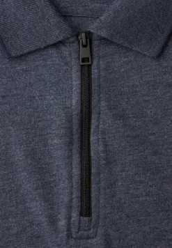 Polo à manches courtes en look mélangé
