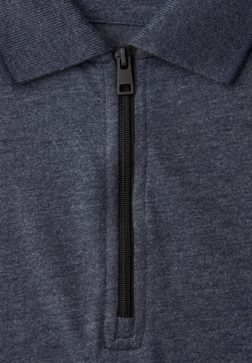 Polo à manches courtes en look mélangé