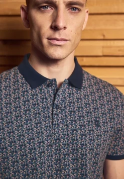 Polo piqué à motifs