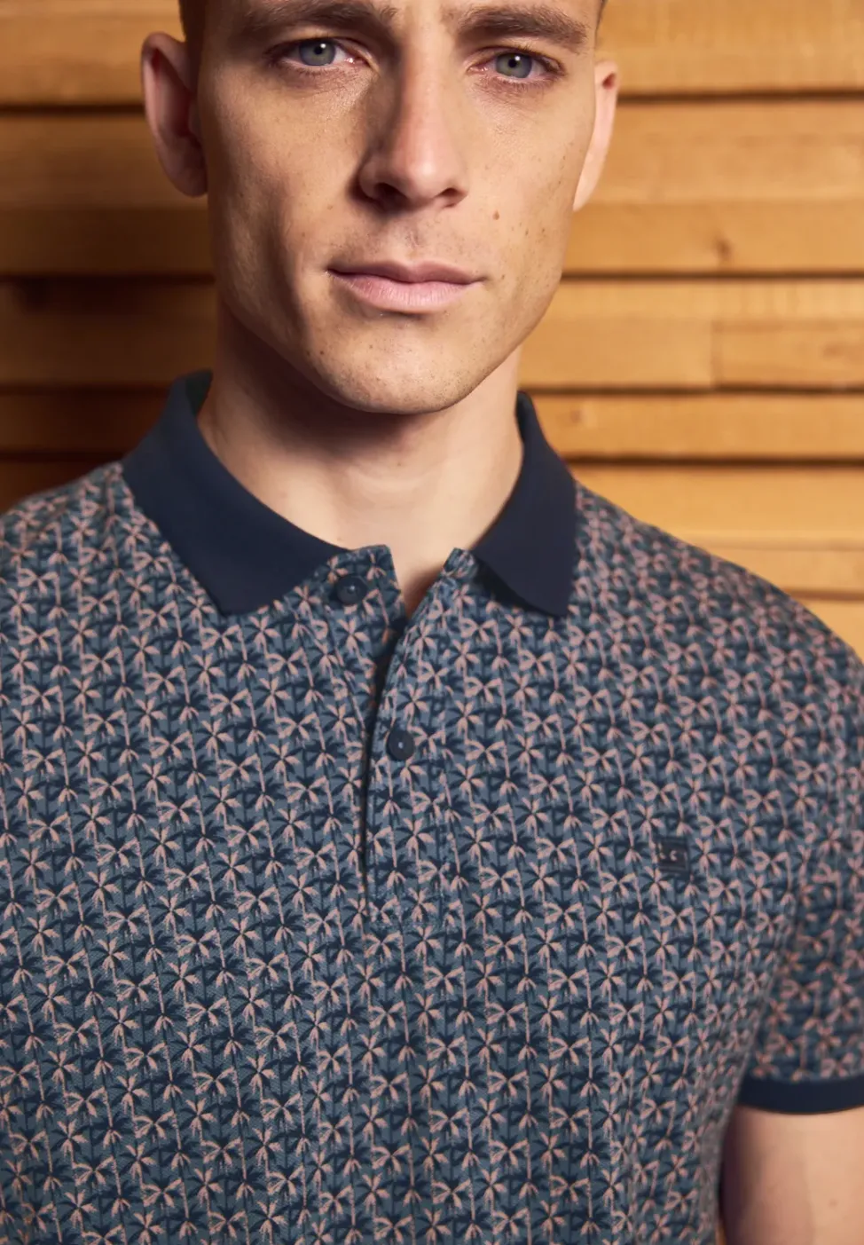 Polo piqué à motifs