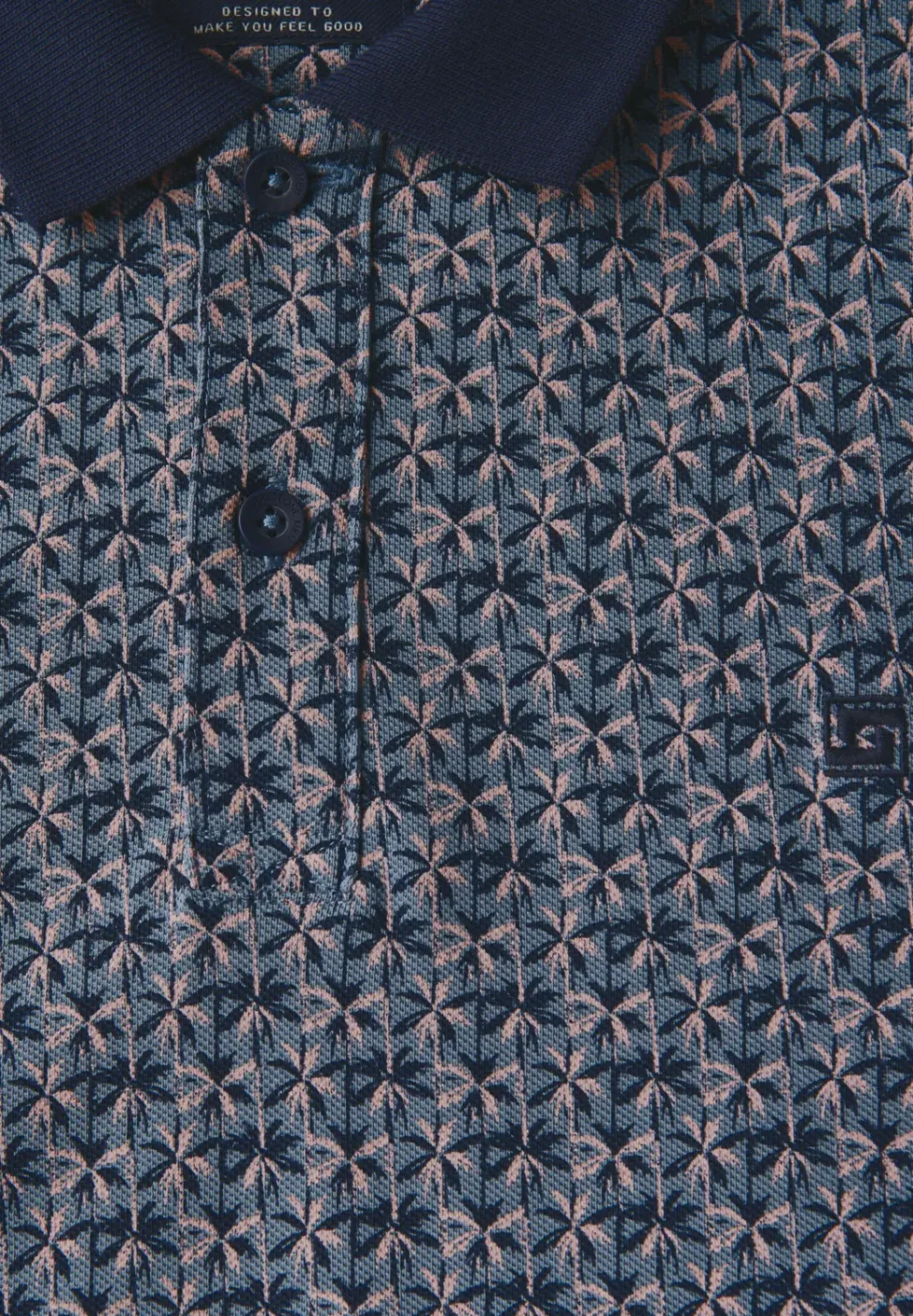 Polo piqué à motifs