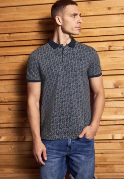 Polo piqué à motifs