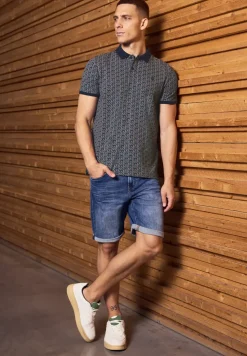 Polo piqué à motifs